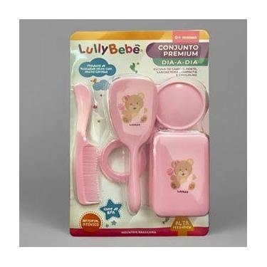 Imagem de Conjunto Premium Infantil Pente Escova de cabelo saboneteira e Chocalh