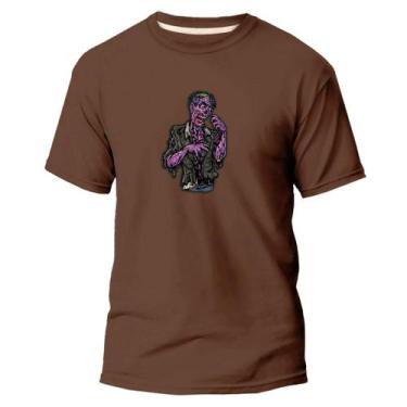 Imagem de  Camiseta Basica Algodão Premium Estampa Digital Zombie Roxo - Pavesi,
