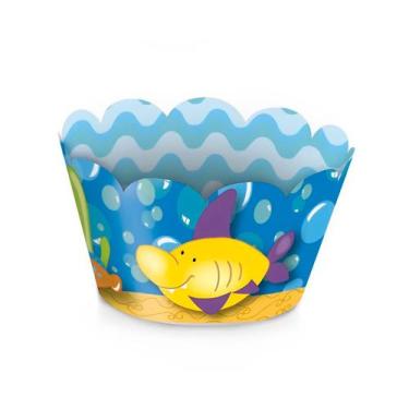 Imagem de Mini Wrap para CupCake - Fundo do Mar - 12 unidades - Cromus - Rizzo