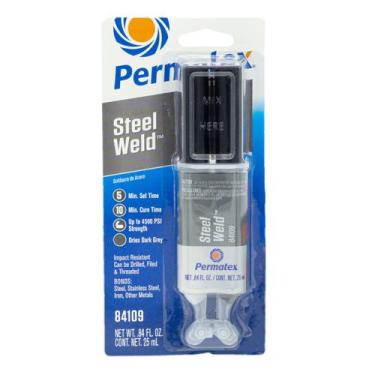 Imagem de Permatex Steel Weld Cola Epox Titanio Cabeçote Bloco Alumínio Ferro Aç