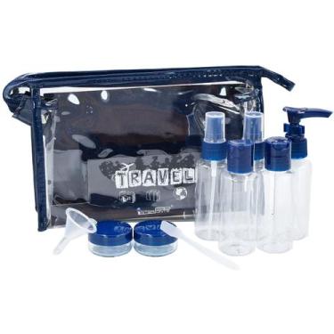 Imagem de Kit de frascos 10 peças Viagem Produtos Cuidado pessoal Bagagem de bor