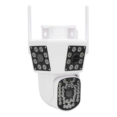 Imagem de Câmera de Segurança de 6 MP Externa Interna Com 3 Lentes, Câmera PTZ Sem Fio 2.4G para Segurança Doméstica Com Detecção Humana, Rastreamento Automático, Alerta Inteligente de IA