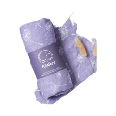 Imagem de Swaddle de Musselina de Algodão e Bambu 120x110cm - Envoltório Macio e