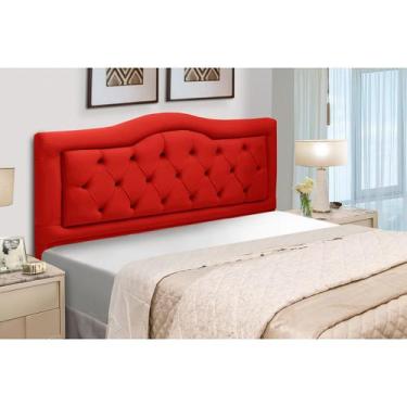 Imagem de Cabeceira Cama Box Estofada Madeira Queen Size Belinha - D'Julia, Verm