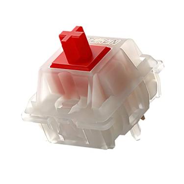 Imagem de Tugeta Gateron Milky Red Switches para Teclado Mecânico Interruptores de Teclado Táteis Silenciosos 5 Pinos Milky Yellow Linear Interruptores Mecânicos 45Gf Interruptores de Tecla (Ks-3 70Pcs)