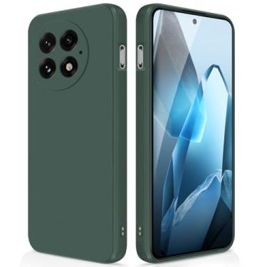 Imagem de GiiYoon Capa para OnePlus 13, capa protetora de corpo inteiro com toque suave e sedoso, case à prova de choque com forro em microfibra - Verde