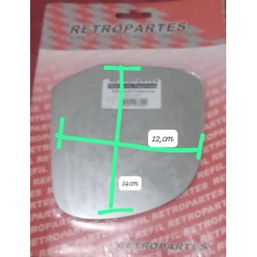 Imagem de Lente Espelho Refil Retrovisor Compatível March 2012 A 2020 Direito Lado do passageiro,