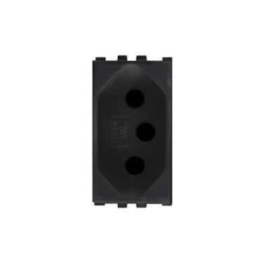 Imagem de Módulo Preto de Tomada 2P+T 10A 250V - Apoio