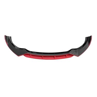 Imagem de 18 19 20 Carro Frente Bumper Lip Spoiler Splitter Difusor Destacável Body Kit Capa Protetora Compatível Para BMW G01 X3 G02 X4 2018 2019 2020(B black red)