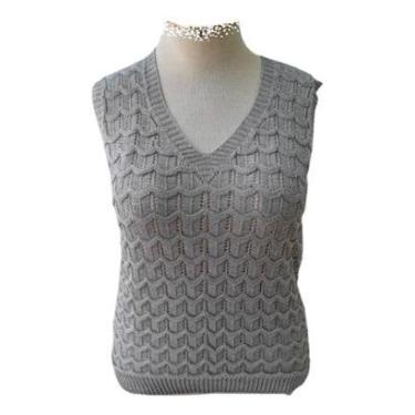 Imagem de Colete Feminino Plus Size Quente Lindo Grande Tricot Inverno-Feminino
