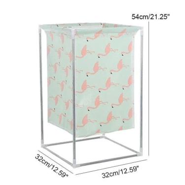 Imagem de Cesto De Roupa Suja Inox Desmontável E Portátil – Organizador Para Lavanderia, Quarto E...