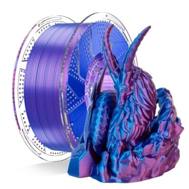 Imagem de Filament do drukarek 3D Chitu Systems Conjure Silk PLA, dwukolorowy filament 1,75 mm, filament do druku 3D Silk Red Blue 1 kg/2,2 kg (B-silk Pla-red+blue 1kg)