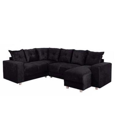 Imagem de Sofá de Canto Com Chaise – 070 Preto