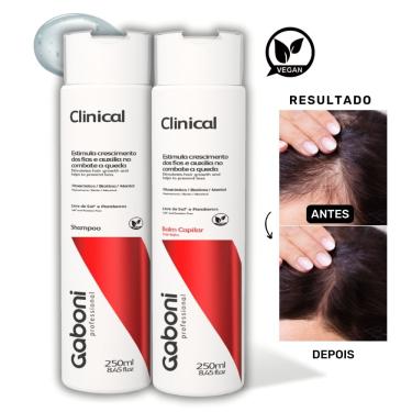 Imagem de Kit Crescimento e Fortalecimento Antiqueda - Shampoo + Balm Capilar Clinical Gaboni