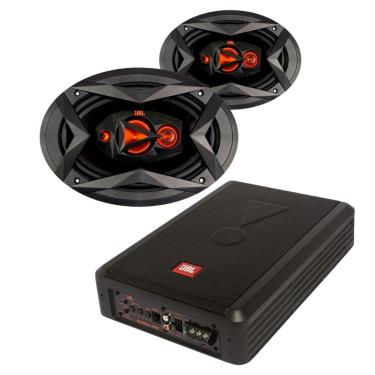 Imagem de Caixa jbl Ativa Amplificada SW8A-MS 200w + 2 Alto Falantes 6x9 jbl Flex4 69QDFX110 - 220 Watts Rms