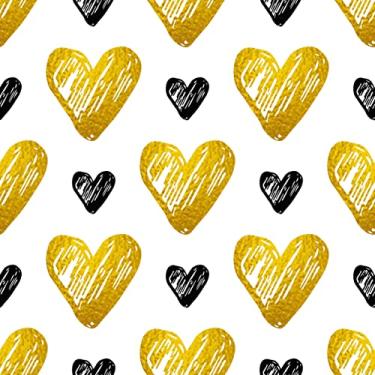 Imagem de Papel De Parede 5m Adesivo Lavável Quarto Corações Romântico