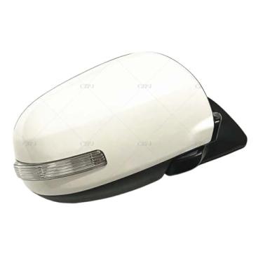 Imagem de Espelho retrovisor externo para porta de carro, conjunto compatível com Mitsubishi ASX RVR 2013-2019 9 pinos com luz de visor de curva dobrável automática(White-Right Side)