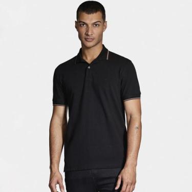 Imagem de Camisa Polo Aramis Basica 4 Frisos In25 Preto Masculino, GG