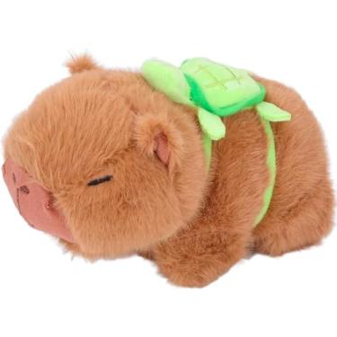 Imagem de Capivara Pelúcia Pulseira de Braço com Mochila Tartaruga Removível 23cm Premium