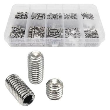 Imagem de 500 parafusos rosca soquete sem cabeça allen m2.5 a m4 inox - GEOBER