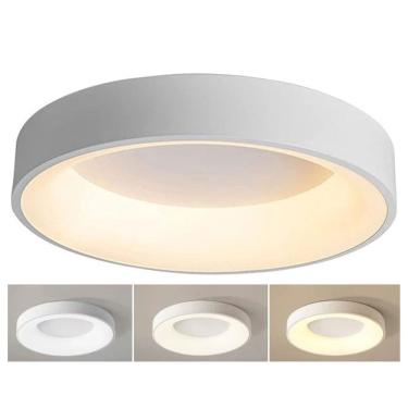 Imagem de Luminaria Plafon 3 em 1 LED Iluminaçao Residencial Comercial Quarto Sala de Estar Jantar Casa Recepçao Decoraçao Ambiente Moderno Elegante