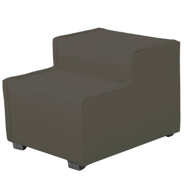 Imagem de Escada Estofada 2 Degraus Para Cachorro Gato E Maca De Estetica Suede Cor Tabaco