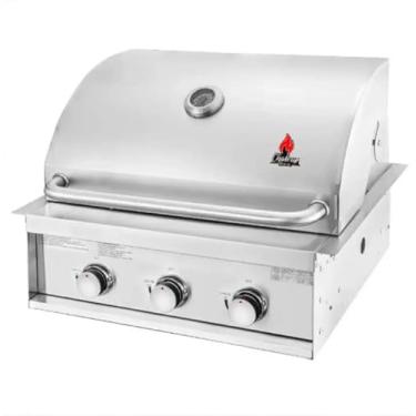 Imagem de Churrasqueira a Gás Embutir Chaleur Square 3 Queimadores para Bancada
