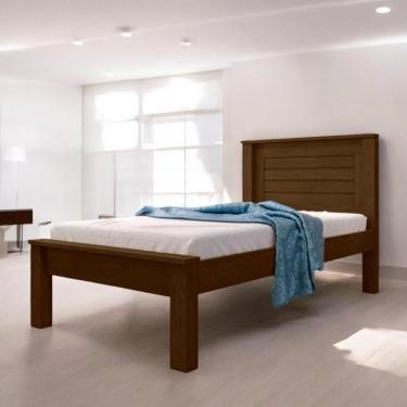 Imagem de Cama Solteiro Confortável E Moderna Luz Malbec Com Colchão