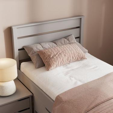 Imagem de Cabeceira Solteiro Charme - Beauty Madeira Maciça Cinza