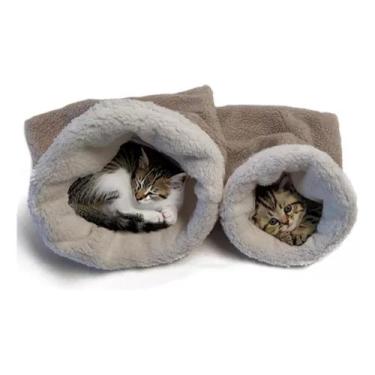Imagem de Cama para pet toca Para Gatos Saco De Dormir Pelúcia Dupla Conf. taman