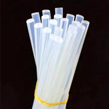 Imagem de Kit Pistola de Cola Quente Profissional, Bivolt 15W, 7 Bastões 7mm x 30cm, Amarelo