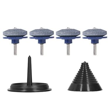 Imagem de Aparelador Lâmina de Engrenagem do Gramado, Dispositivo de Mão Elétrica para Afiar o Cortador de Grama, Balanceador Com Pedra -Pedra e Aço, Ferramentas de Alta Eficiência para