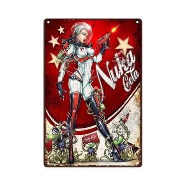 Imagem de Pôster Retrô De Jogo De Sinal De Metal Nuka Cola Para Bar Pub Clube Ho