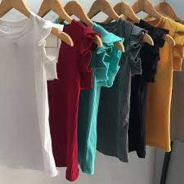 Imagem de Blusa feminina babado canelada - filó modas, Verde, G