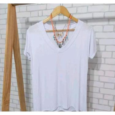 Imagem de Kit conjunto 3 Blusas feminina podrinha basica gola v estilo e confort