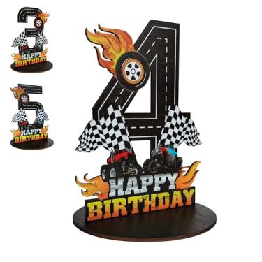 Imagem de Lcoor Placa Central De Aniversário Caminhão, Decoração Madeira, Adereços Para Fotos, Decorações Temáticas Monstros (4º)