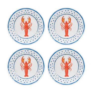 Imagem de Kit 4 Prato Melamina Plástico Não Quebra Barzinho Casal Casa - Florart