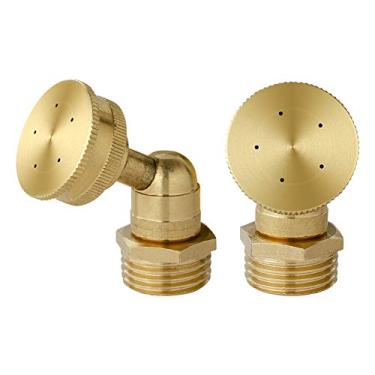 Imagem de Feelers Bocal de pulverização de bronze, 1,27 cm BSPF 5 Furos Spray atomizante Jardim Irrigação Agrícola Adaptador Adaptador de Sistema de Irrigação (Pacote com 2)