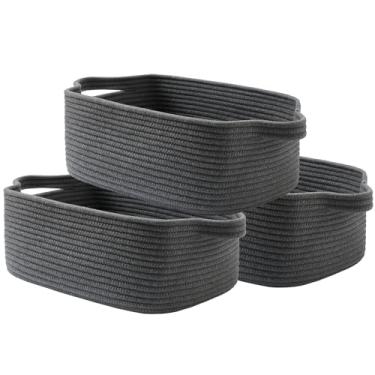 Imagem de KALLAX Cesta pequena de tecido, 35 x 25 x 14 cm, pequenas cestas de armazenamento para organização, cestas de presente vazias, caixas de armazenamento fofas para prateleiras, cesta de brinquedos para