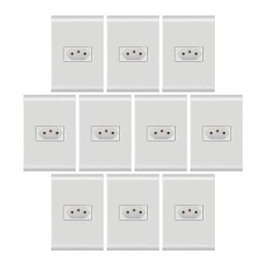 Imagem de Kit 5 tomadas 10a + 5 tomadas 20a c placa 4x2 Liz Tramontina