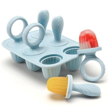 Imagem de Moldes de picolé de silicone para bebês com palitos, mini moldes de picolé para bebês moldes de picolé de leite materno para alívio da dentição, máquina de guloseimas congeladas, molde de picolé de