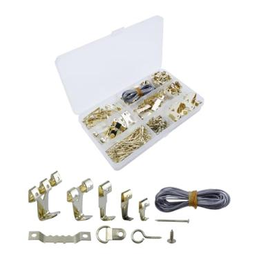 Imagem de Savagrow 230 cabides de fotos, ferragens para pendurar fotos, 4,5 kg, 9 kg, 13,6 kg, 18 kg, 34 kg, ganchos e pregos, kit de pendurar resistente para drywall, madeira e imagem, espelho para escritório