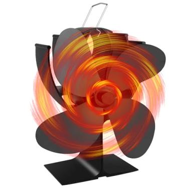 Imagem de drtulz Ventilador De Fogão A Lenha Com 4 Lâminas, Aquecimento Elétrico Para Queimador Toras, Casa Ecológica (4 Lâminas)