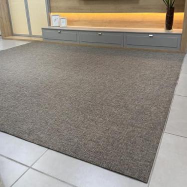 Imagem de Tapete Retangular Tina 2,00x3,00m Marrom – Sofisticado, Alto Padrão, Ideal para Salas, Quartos e Escritórios – Textura Linho Antiderrapante