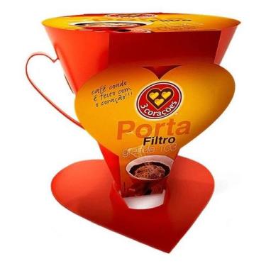 Imagem de Porta Filtro De Cafe 3 Coracoes N 103 Vermelho - Tres Corações