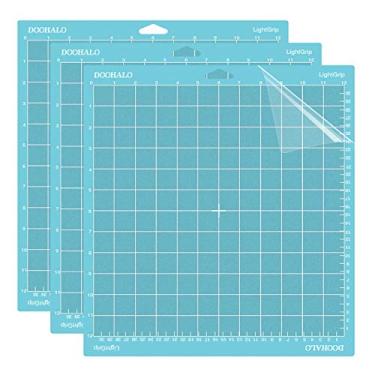 Imagem de DOOHALO Tapete de corte para máquina de corte Silhouette Cameo 4, tapete de corte leve, 30 x 30 cm, pacote com 3 tapetes adesivos de substituição para corte Silhouette