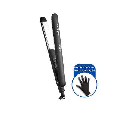 Imagem de Chapinha Prancha Alisadora Mega Turbo Pro Bivolt + Luva De Proteção