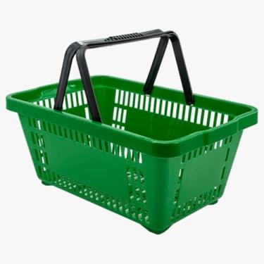 Imagem de Cesta P/Supermercado Mercado Compras Feira Armazem Fruteira (Verde)