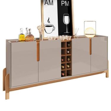 Imagem de Buffet Aparador Lizz 190cm 4 Portas Com Adega Off White-cedro - Casa D Off White-cedro
