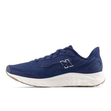Imagem de New Balance Tênis masculino Fresh Foam Arishi V4 Tira Lux, Azul escuro/azul marinho/prata metálico, 14 Wide